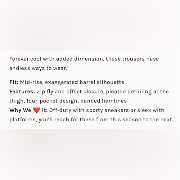 NWT Free People Sarina Pleated Trousers-Size 8 - Picture 4 of 14